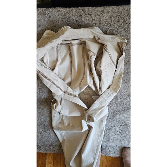 Good American Jumpsuit Fit for Success Palazzo Jumpsuit in Bone, Womens Sz 3 NEW - Picture 10 of 12